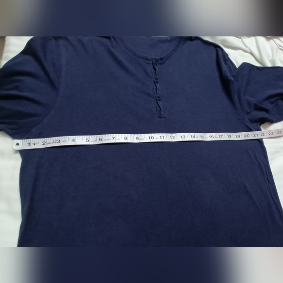 Autograph Navy Blue Pure Cotton Fullsleeve Men's T- Shirt - Picture 7 of 8